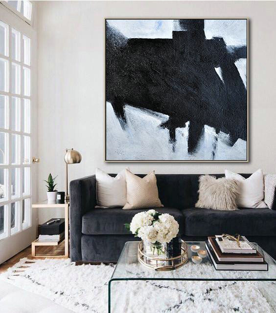 Hand Painted Extra Large Abstract Painting,Oversized Minimal Painting On Canvas - Multicolor Abstract Painting
